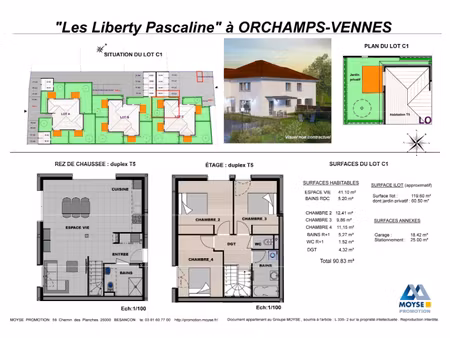 appartement 5 pieces 90.83 m2 296000 euros