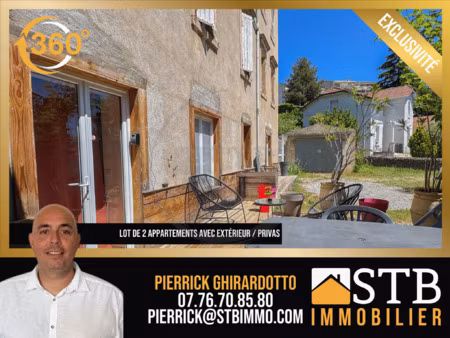 lot de 2 appartements loué et libre rez-de-chaussée cent