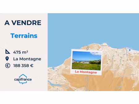 vente terrain 475 m² à la montagne (97417)  188 358 €