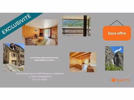 double logement à la grave avec jardin  aucune charge de copropriété.