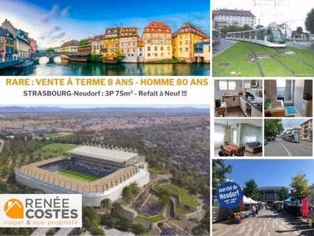 vente à terme occupée sur 96 mois - strasbourg (67100)