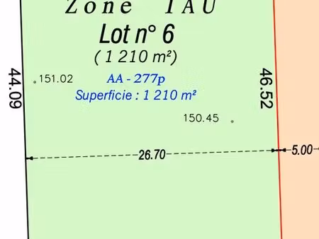 vends terrain à batir à faux en périgord