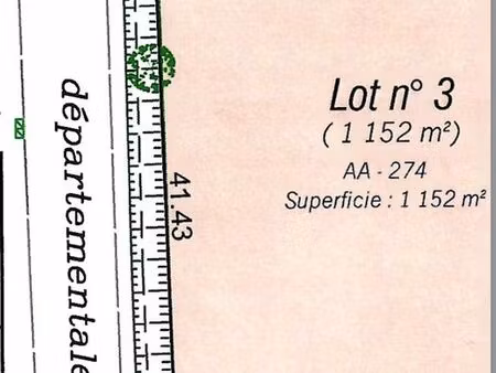 vends terrain à batir à faux en périgord