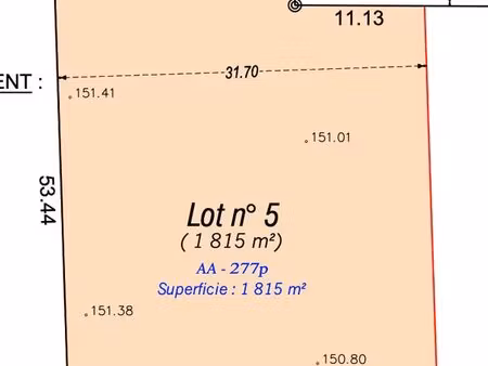 vends terrain à batir à faux en périgord