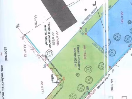 terrain 928 m² sevrey
