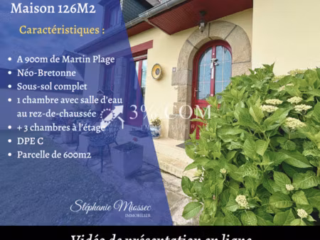 plérin – maison familiale 126 m² avec sous-sol complet