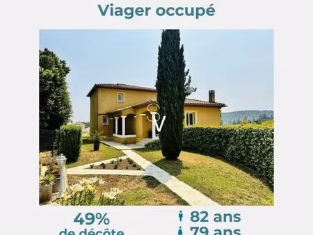 viager occupé - maison t6 de 132 m2 avec garage fermé - monsieur 82 ans  madame 79 ans