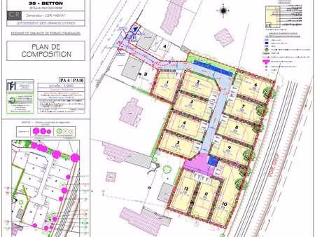 vente terrain à betton (35830) : à vendre / 319m² betton