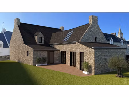 bâtisse bretonne en pierres à restaurer - 200m2 - ploemel (5