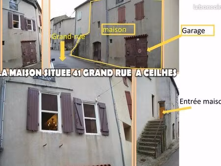grande maison de village  idéalement située  au centre du village de ceilhes et rocozels  