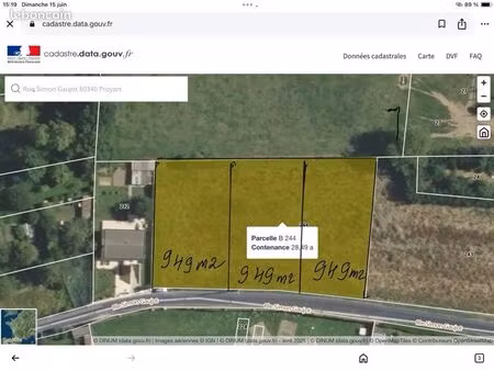 terrain à bâtir à proyart 80