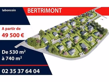 derniers terrains disponibles à bertrimont - libre de constructeur