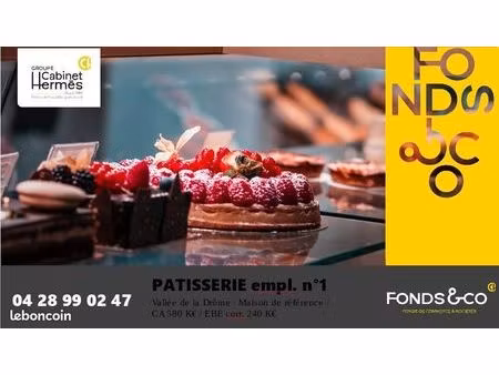 fonds de commerce pâtisserie 180 m²