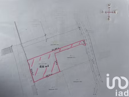vente terrain à bâtir 898 m²