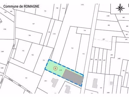 vente terrain 1200 m² romagne (33760)