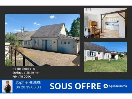 vente maison 6 pièces 128 m² saint-germain-d’arcé (72800)