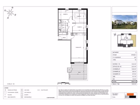 vente appartement 4 pièces 82.66 m² à sciez (74140)  411 900 €