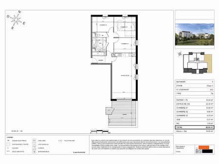vente appartement 4 pièces 82.65 m² à sciez (74140)  442 000 €