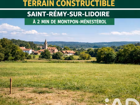 vente terrain 1624 m² à saint-remy (24700)  29 000 €
