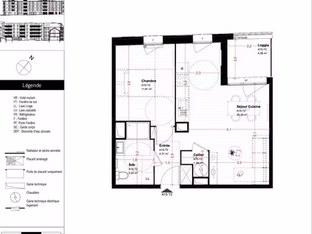 vente appartement 2 pièces 48 m² saint-omer (62500)