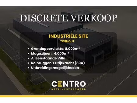 industriele site bestaande uit magazijnen (4.000m2) met nokhoogte van 9m  alleenstaande wo