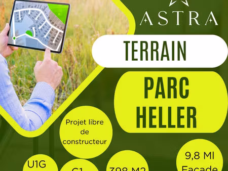 terrain à batir 398 m² - antony parc heller