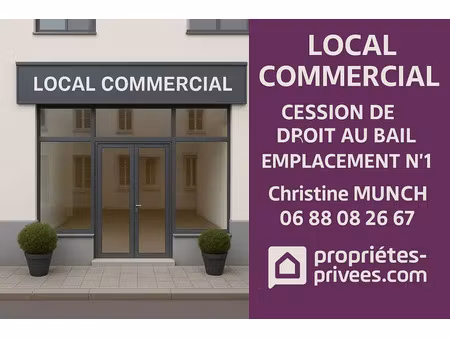 droit au bail local commercial - emplacement n°1 - coeur d'ermont - 64m2 / 104m2 / 168m2