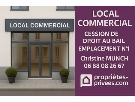 droit au bail local commercial - emplacement n°1 - coeur d'ermont - 64m2 / 104m2 / 168m2