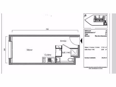 vente appartement 1 pièce 20 m² quint-fonsegrives (31130)