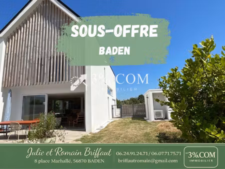 baden  entre le bourg et les sentiers côtiers superbe maison d'architecte de 170m² avec 4c