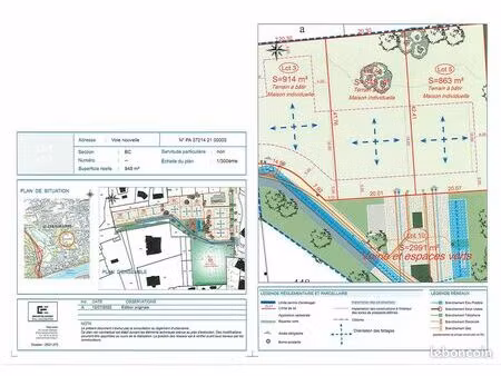 terrain 848 m² saint cyr sur loire