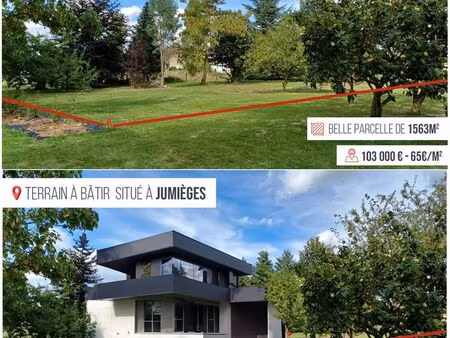 terrain de 1563m2 à jumièges