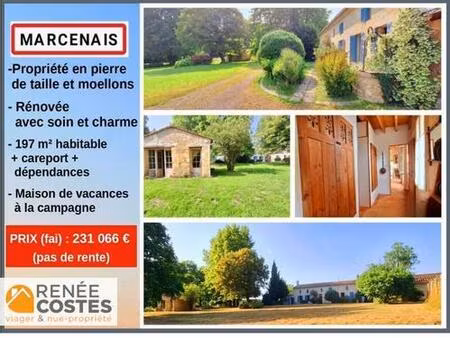 vente en nue propriété - f88 ans - marcenais (33620)