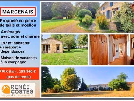 vente en nue propriété - f88 ans - marcenais (33620)