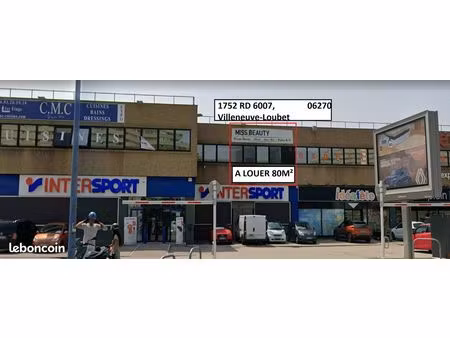 à louer – local commercial ou professionnel 83 m² – rn7 villeneuve-loubet (1er étage)