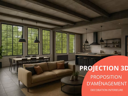appartement style loft - brive 5 pièces de 164 m2
