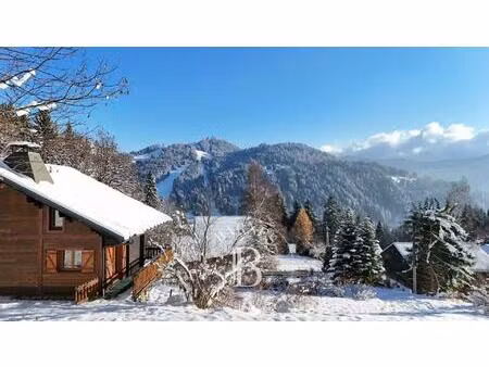 les gets – chalet confidentiel au calme avec terrain de 3443 m² – vue imprenable