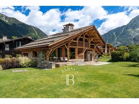 barnes chamonix - les praz - chalet d'exception 5 chambres - terrain de 1217 m² - vue mont