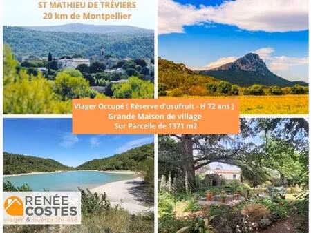 viager occupé - h72 ans - st mathieu de treviers (34270)