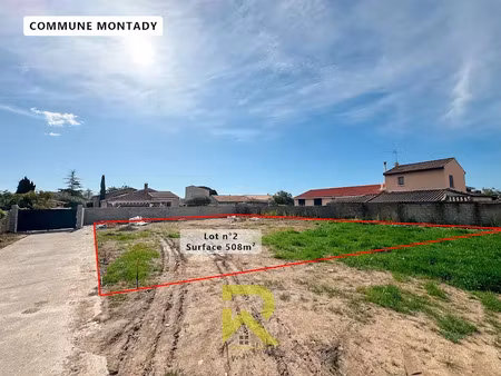 vente terrain 508 m² à montady (34310)  158 000 €