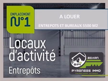 location locaux professionnels 5500 m² à lons (64140)  12 500 €