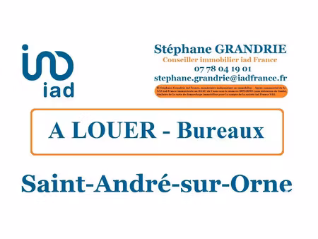 location locaux professionnels 75 m² à saint-andré-sur-orne (14320)  1 100 €