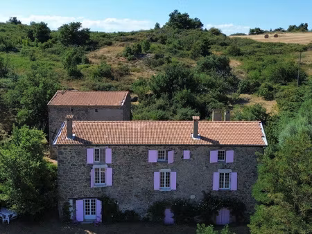 grande maison en pierres avec grange vue exceptionnelle