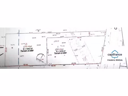 vente terrain 1045 m² à chaignay (21120)  145 000 €