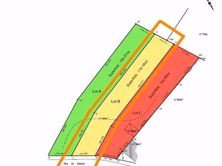terrain à vendre à petit-hallet € 85.000 (laicy) - century 21 immo k | zimmo