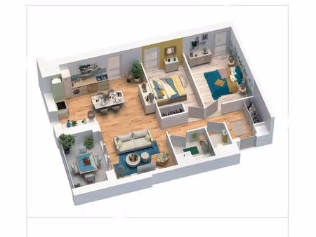 appartement 3 pièces 67 m²