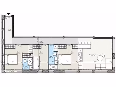 loft 4 pièces 80 m²