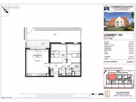 appartement 3 pièces 71 m²