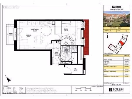 appartement 2 pièces 49 m²
