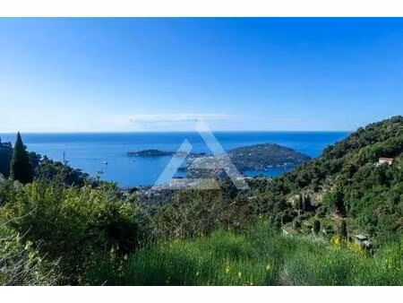 rare - terrain - villefranche sur mer - vue mer panoramique - permis de construire accorde